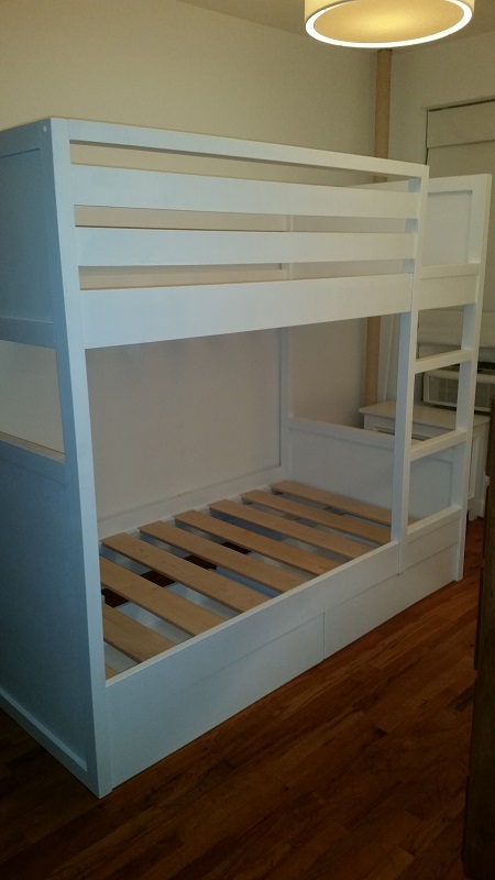 Twin Over Twin Bunk Bed With Storage
